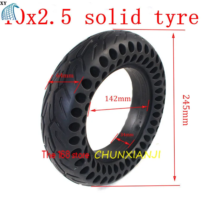 

High quality 10x2.50 Double Honeycomb Solid Tyre 10*2.5 Tubeless Tire Honeycomb Wheel Tyre for Electric Scooter Skate Board