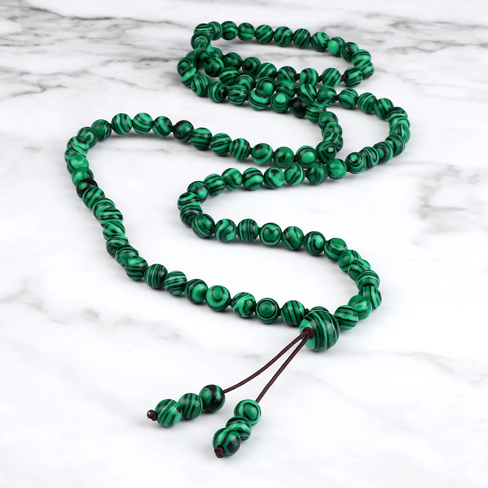 

108 Green Malachite Bracelets for Women Buddhist Prayer Necklace Men Vintage 6mm Beads Bracelet & Bangle Handmade Gifts Jewelry