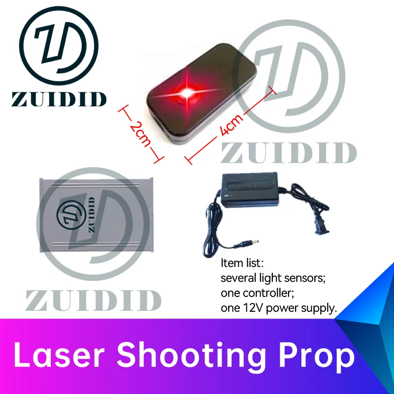 Imagem -03 - Zuidid Escapar Sala Adereços Laser Tiro Prop Atinge o Número de Vezes o Nível de Dificuldade Está Definido para Desbloquear Jogo de Fuga