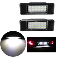 2PCS Car Rear 18 LED SMD License Number Plate Light Lamp 6000K For Peugeot 106 207 307 308 For CITROEN C3 C4 C5 C6 C8