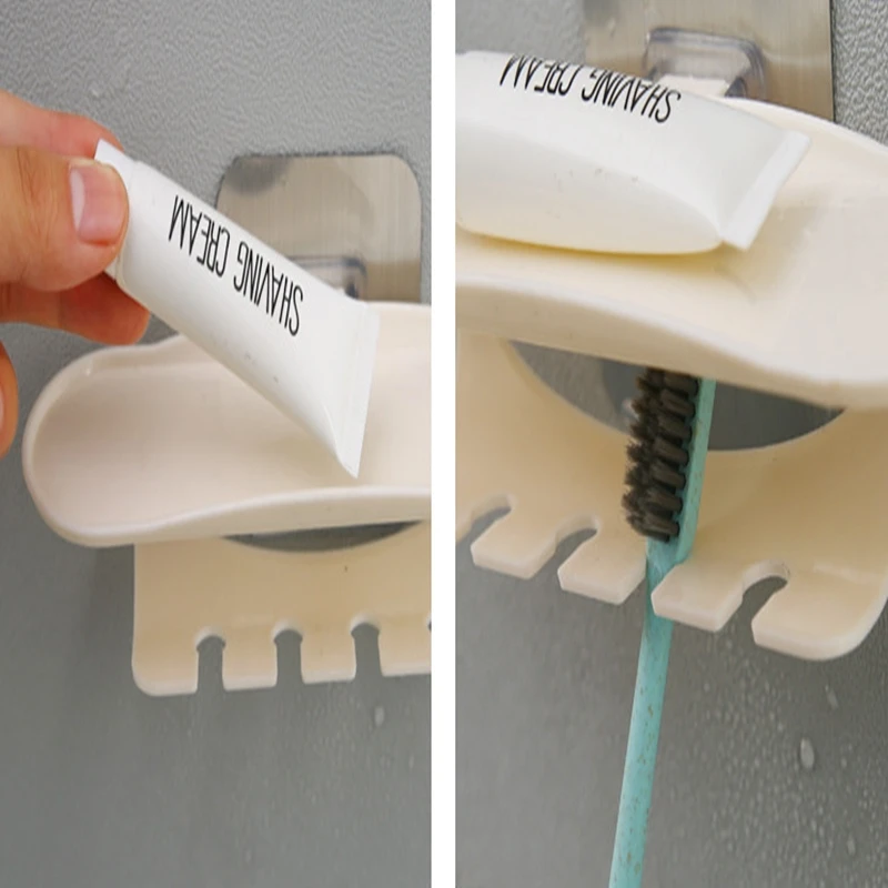 Kein Stanzen Und Keine Spur Paste Zahnbürste Inhaber Razor Halter Wand-Montiert Zahnbürste Halter Bad Lagerung Rack