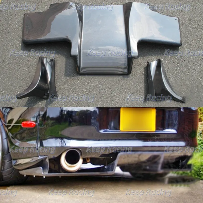 

Auto Carbon Fiber Rear Diffuser TS Style For Toyota 93-98 Supra JZA80 MK4 Glossy Finish Bumper Splitter Panel With Spat Apron