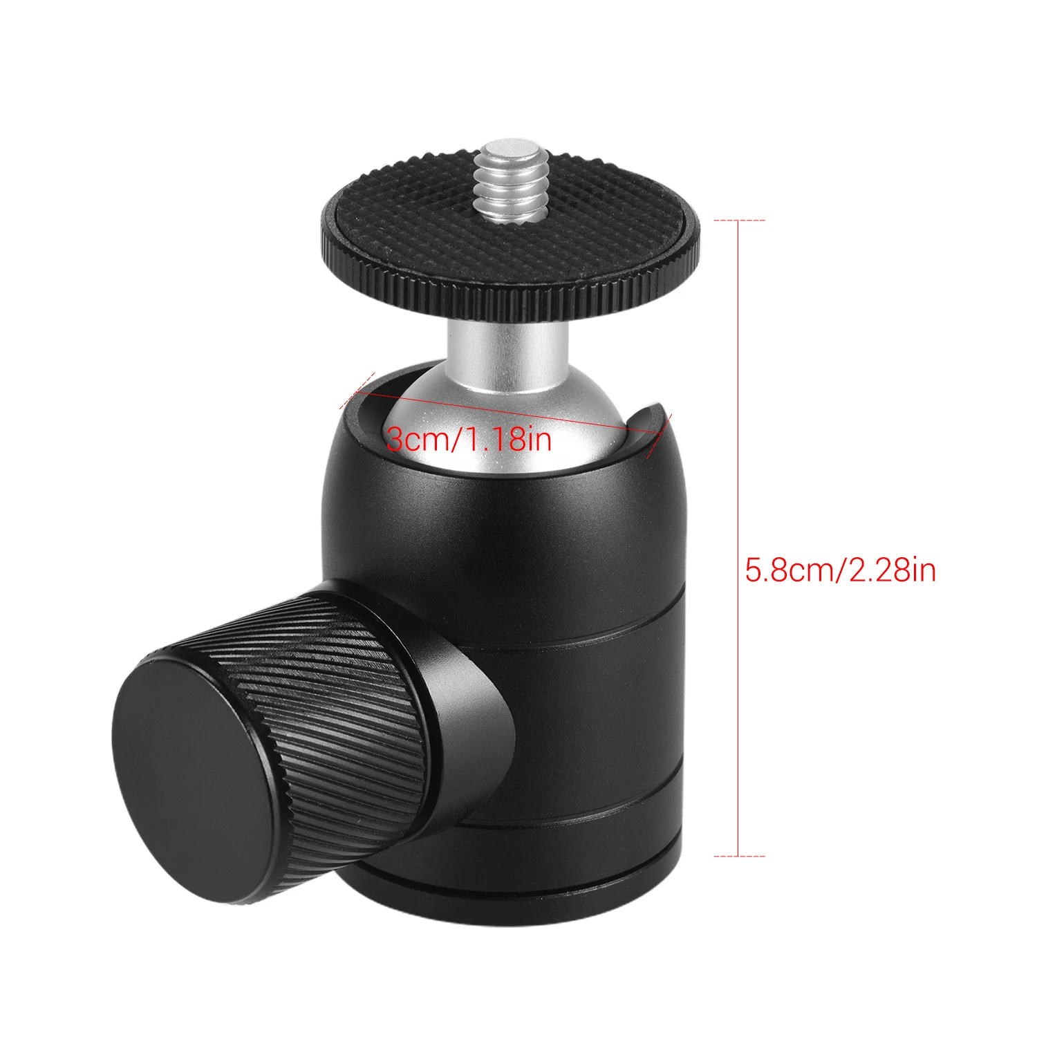 Andoer Tripod Ball Head 360 Degree Swivel Compatible with DSLR Camera Tripod Selfie Stick Monopod