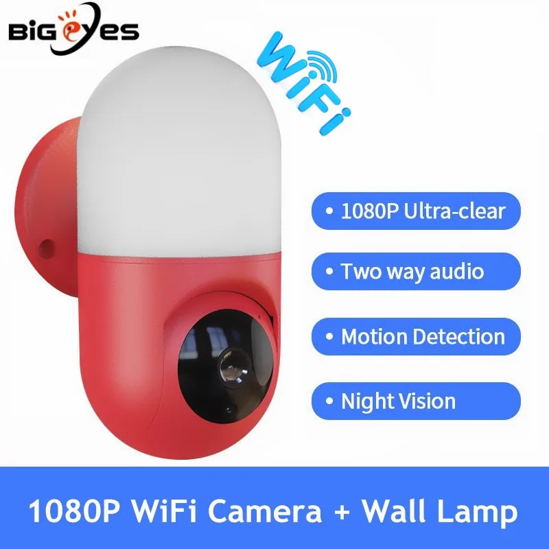 

Yoosee WiFi PTZ Camera Floodlight Camera 1080P Outdoor Wall Lamp Camera New Surveillance Camera Motion Detection IR Night Vision