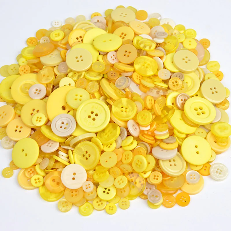 30g ins Hot Mix Flatback Dyed Round Buttons Resin kids Sewing Painting DIY Handmade Scrapbooking Home Decoration Handicrafts