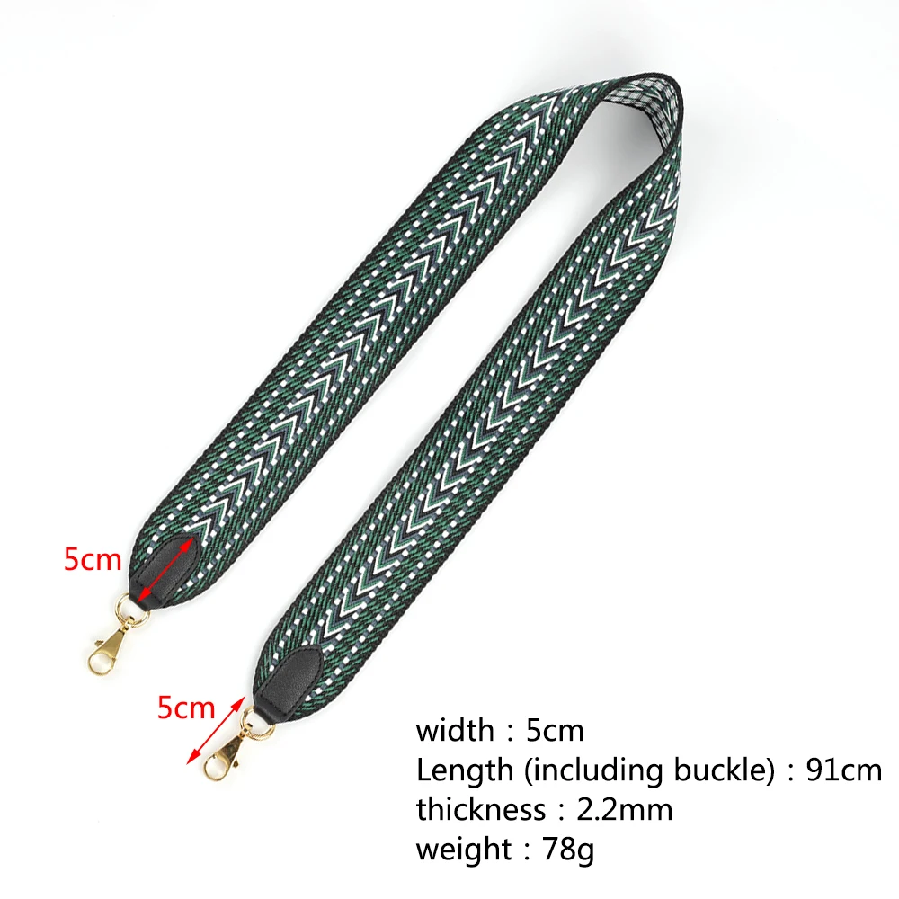 High Quality Canvas Wide Shoulder Straps Fashion New 5cm Bag Straps Replacement Straps Removable Handbag Women Bag Accessories