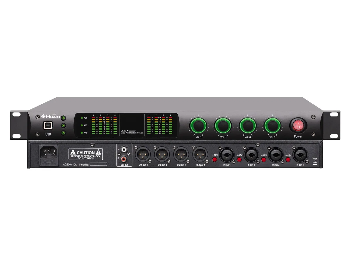 Digital Feedback Suppressor 4 In 4 Output Automatic Digital Signal USB Destroyer Dsp Professional Processor Feedback