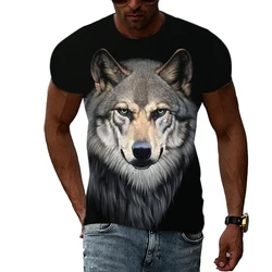 Summer New 3D Animal Wolf Men T-shirt Fashion Casual Trend Personality Print short sleeve t-shirts Hip Hop harajuku streetwear