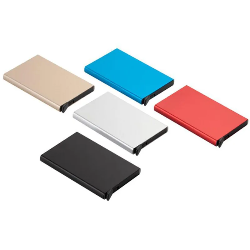 Anti-theft Credit Card Holder Men Slim Anti Protect Travel ID Cardholder Women Rfid Wallet Automatic Metal Case Porte Carte