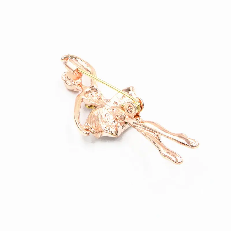 Fashion Shinning Crystal Dancing Girl Brooches Rhinestones Ballerina Brooch Pin Fashion Women\'s Decoration Pin