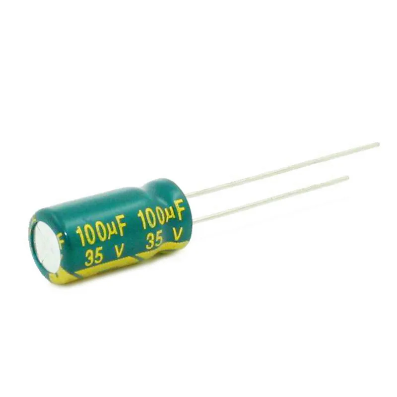 200PCS 100UF 35V   35V100UF Aluminum Electrolytic Capacitor  high-frequency 6X12MM