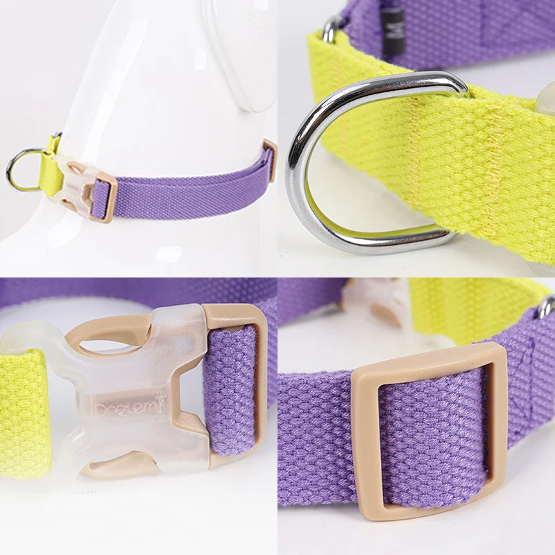 Multicolor Dog Collar Personalized Adjustable Pure Color Pet Collars Cat Collar Durable Transparent Plastic Buckle Dogs Necklace