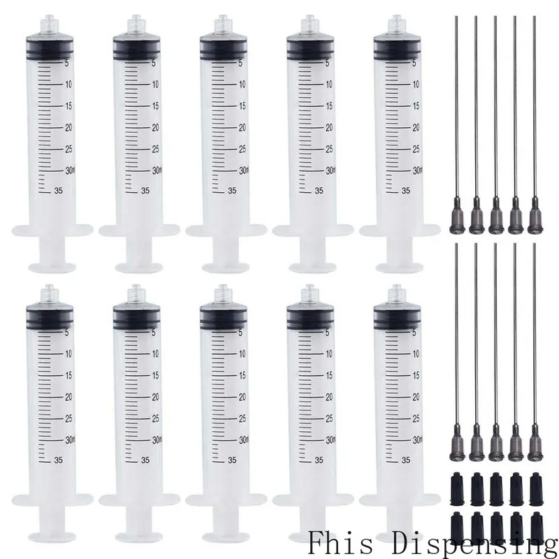 30ml Luer Lock Syringe and 10cm Long 16G Blunt Needle Pack of 2