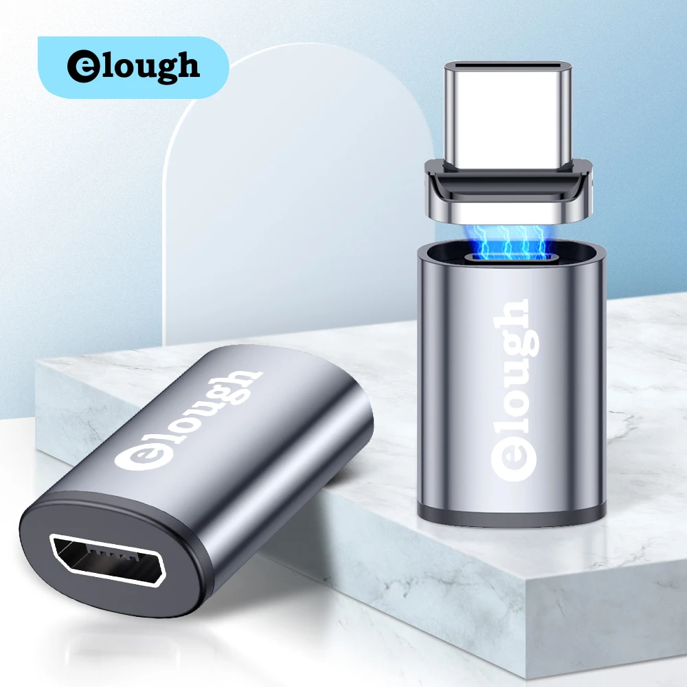 Elough OTG Type C Adapter Magnetic USB C To Lighting Male Adapter For iPhone 11 12 8 7 Macbook Huawei Poco Xiaomi OTG Connector