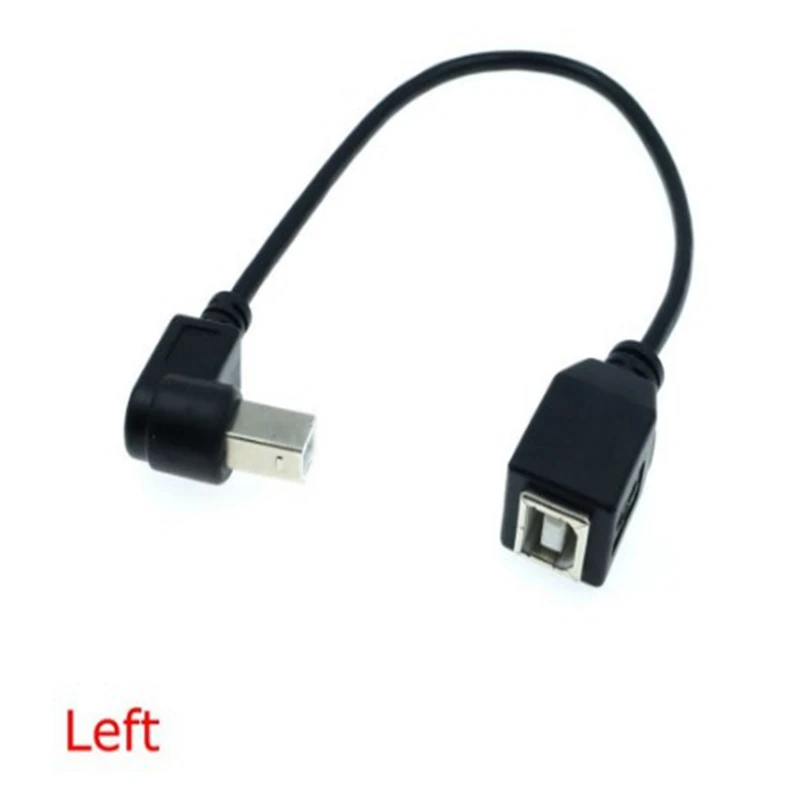 USB 2.0 B «мама» на «папа» типа B «папа» 90-градусный прямоугольный короткий удлинительный кабель для принтера, сканера, мобильного жесткого диска и многого другого