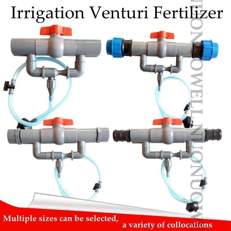 

1"/1.2"/1.5"/2" Irrigation Venturi Fertilizer Injector Greenhouse Agriculture Garden Supply Drip Irrigation Device Switch Filter