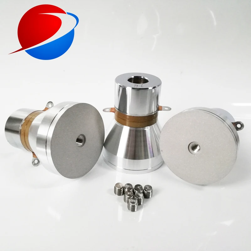 산업 청소를위한 20 khz/40 khz/60 khz 120 w 다중 주파수 압전 초음파 변환기