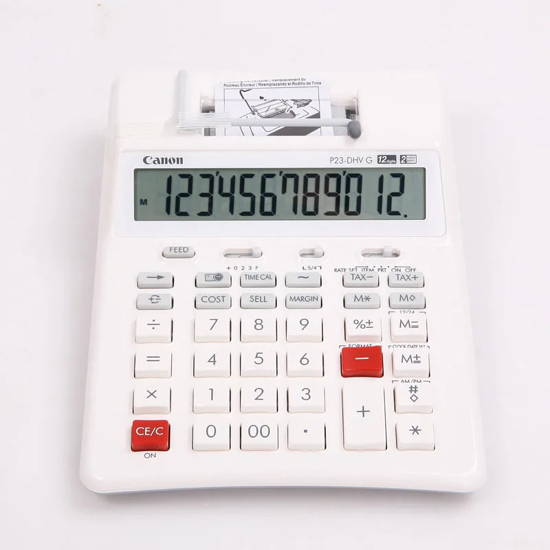 Accounting Finance Bank Hotel Printing Calculator Two-color Paper P23-DHV G Desktop Printing Calculator