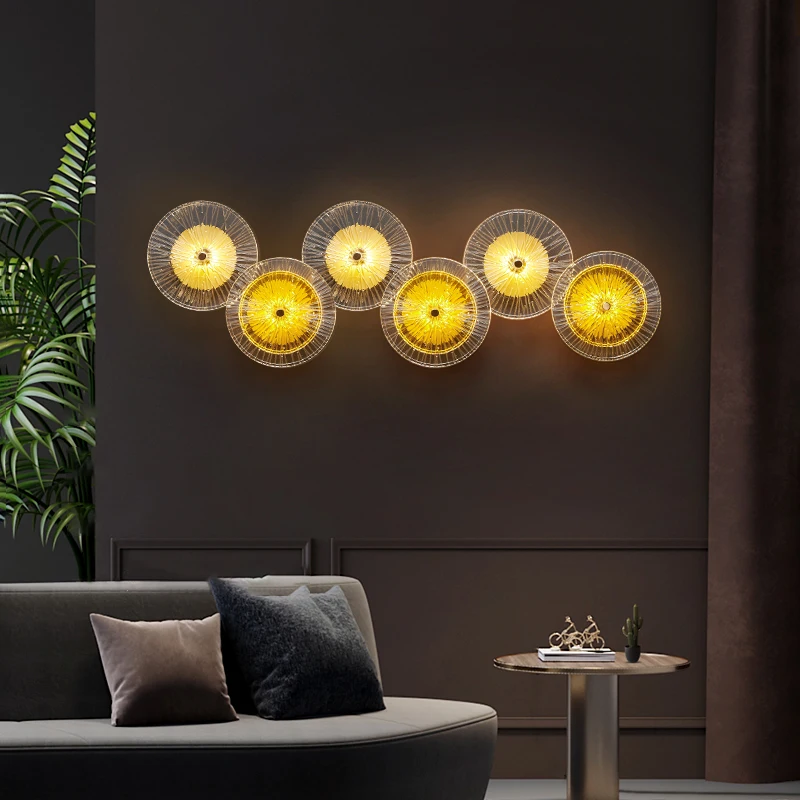 luz pos moderna decoracao da lampada de parede de luxo para sala de estar parede de fundo cabeceira personalizado vidro corredor iluminacao de parede 110240v 01