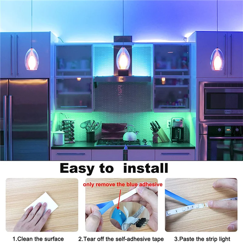 LED Strip Light Bluetooth USB Powered LED Lights Strips With Remote RGB 2835 Color Changing LED TV Backlights For Home Decor