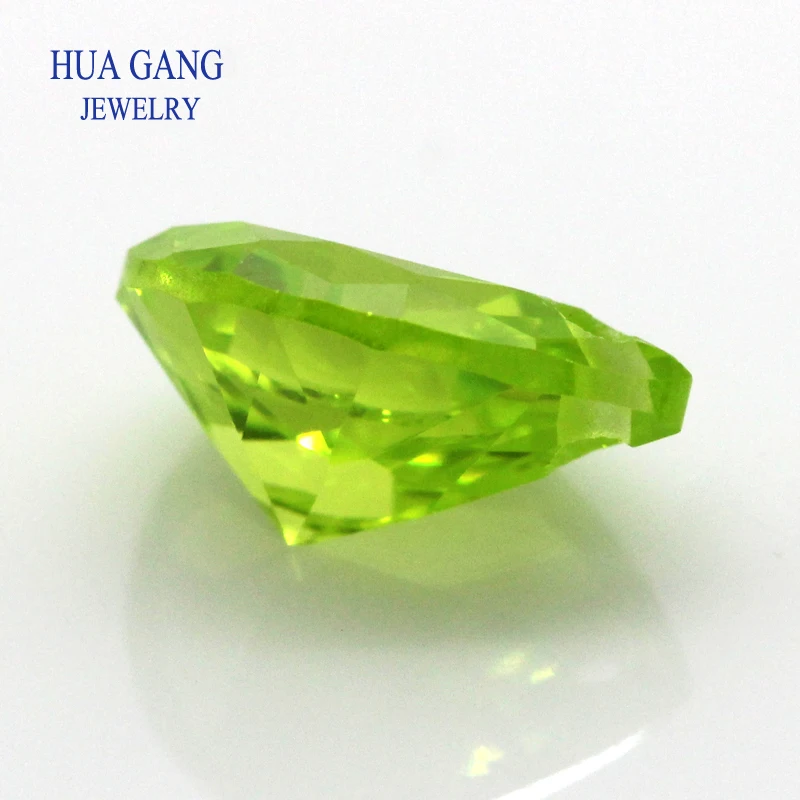 AAAAA Pear Shape Brilliant Green Cubic Zirconia Stone With Hole For Jewelry Making 4x6~10x14mm High Quality CZ Beads