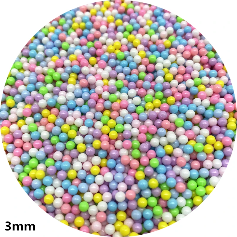 3 4 5 6 8 mm Candy Color NO Hole Beads Acrylic  for Jewelry Making Handmade Kids Toys DIY #RoLi