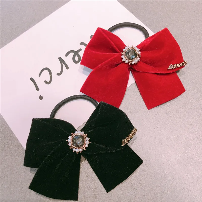 Fashion Simple Girls hair accessories Sweet Bow headband Bow rubber band elastic hair bands Headwear 2018 FANSSEE