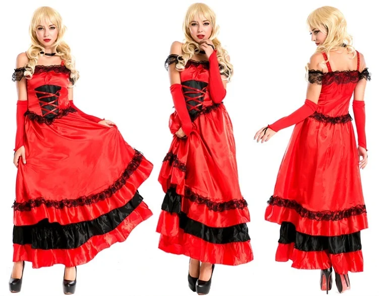 

Halloween New European Ladies Retro Court Dress European Style Royal Costume Stage Drama Performance Dress