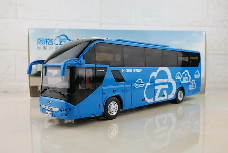 Collectible Alloy Model Gift 1:42 Scale KingLong Higer KLQ6215B H92 Travel Transit Bus Vehicle DieCast Toy Model