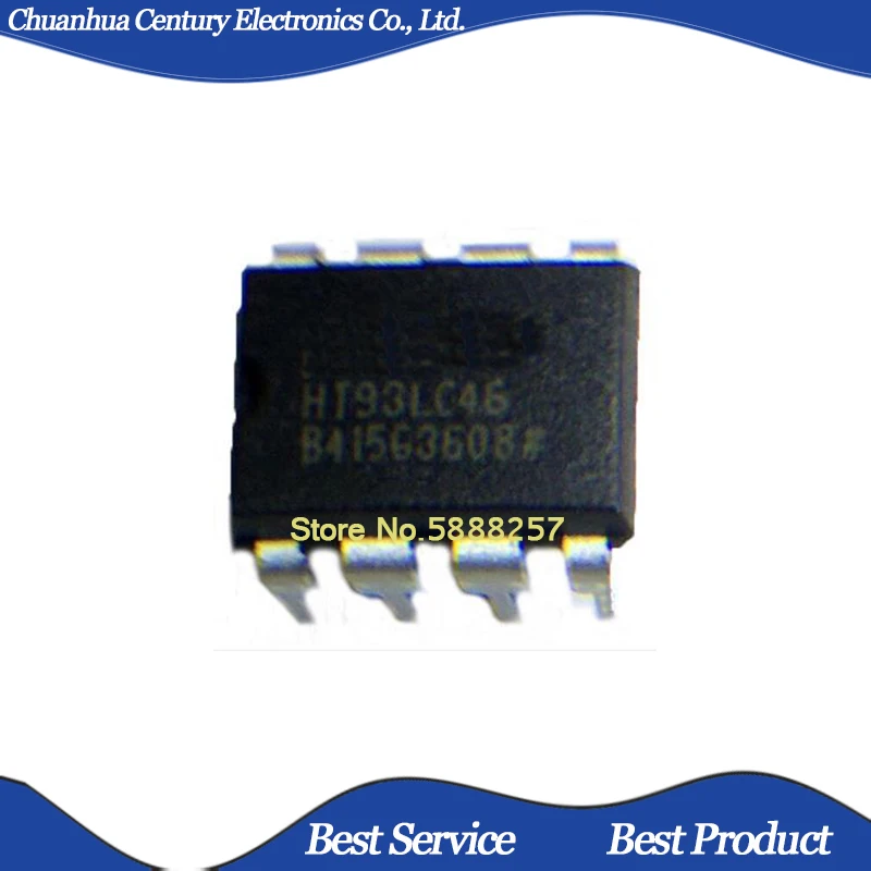 HT93LC46 DIP8 오리지널 및 신규, 재고 있음, 5 개/묶음