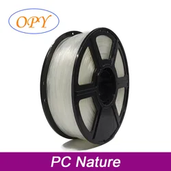 폴리 카보네이트 PC 필라멘트 1.75mm FDM 3D 프린터 펜용, 1Kg 투명 플라스틱 재료 10M 100G 견고한 본딩 샘플