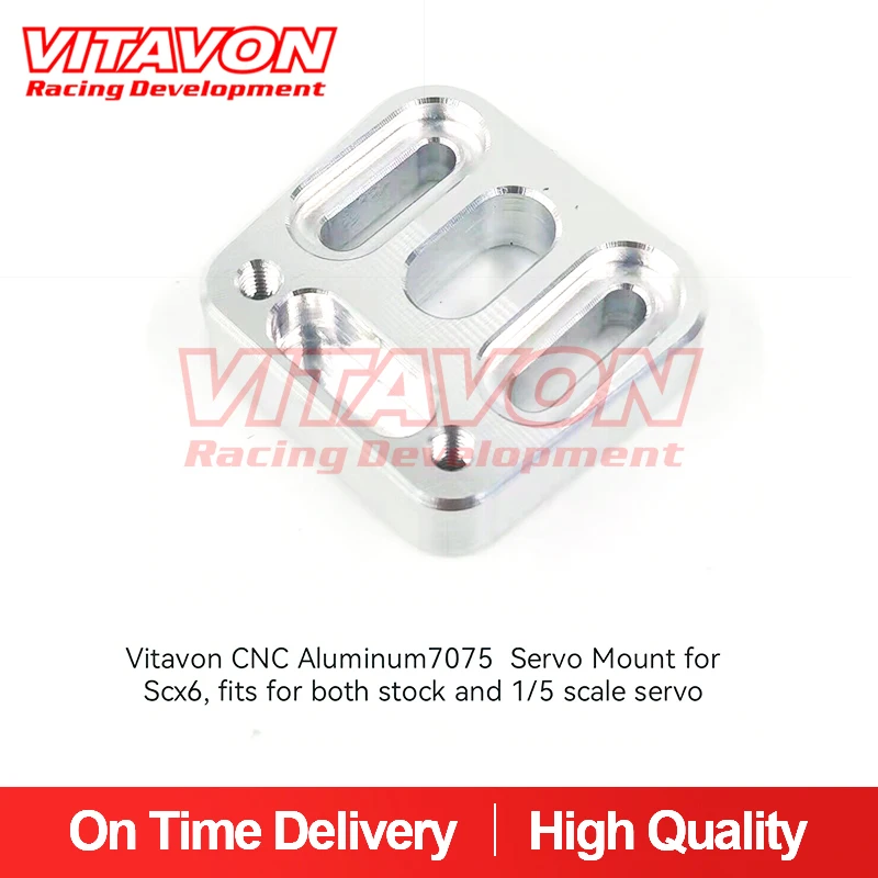 VITAVON CNC Aluminum 7075 1/5 Scale Servo Mount for Axial SCX6 1/6