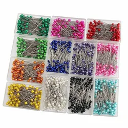 Sewing Pins-100Pcs Peal Needles 38mm Glass Ball Head Push Pins Straight Quilting Pins for Making DIY Sewing Tools Needles5BB5977