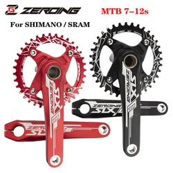 Bicycle Crank 104BCD Chainwheel MTB Bike Crankset Contains The Bottom Bracket 170mm Crank Black Red 32T 34T 36T 38T