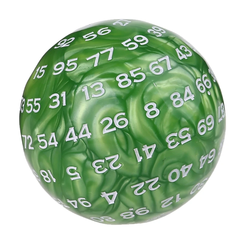 99 Sides Polyhedral Green Irregular Multi Sided Acrylic Dices for Table Board Role Playing Game