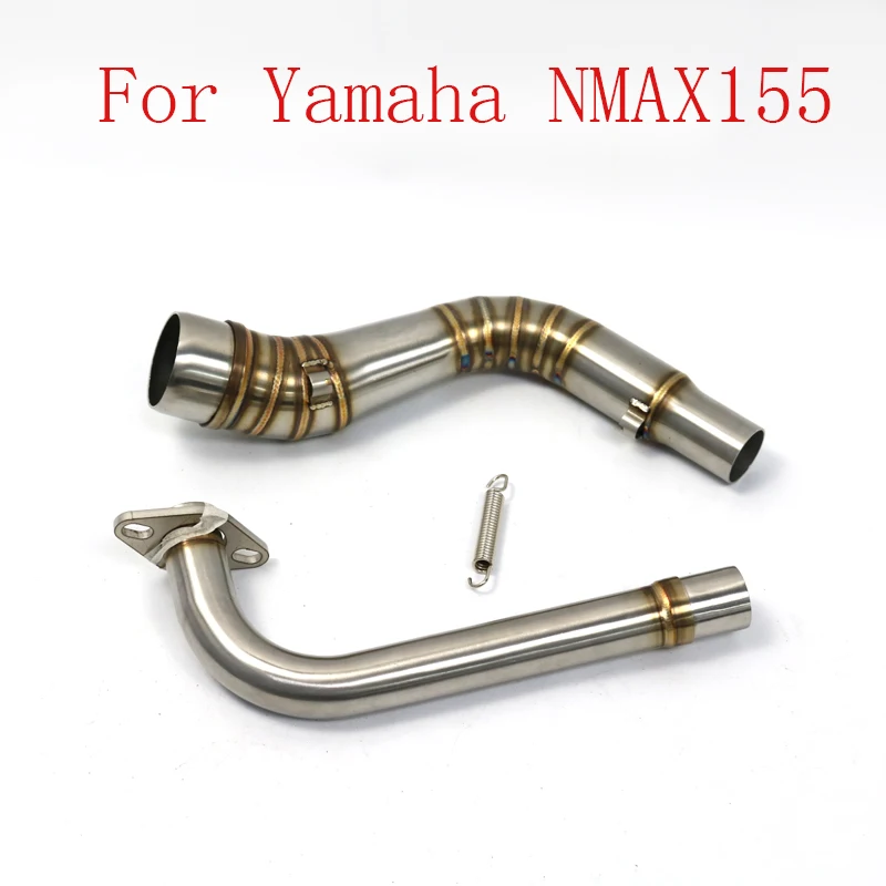 Motorcycle Exhaust Pipe Front of Stainless Steel Slip-On Full System For YAMAHA NMAX 155 NMAX 125 SMAX(MAJESTY S) 155 Scooter