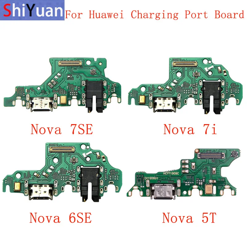 High Quality USB Charging Port Connector Board Parts Flex Cable For Huawei Nova 7 7Pro 7i 6 6SE 5 5Pro 5T 5i 5i Pro Nova 3i 3 2s