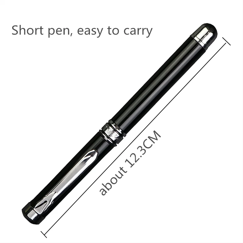 High Quality  Metal Roller Pen Luxury gel Pens give 2 refills 0.5mm Blue/Black ink For Business Writing Office School Supplies