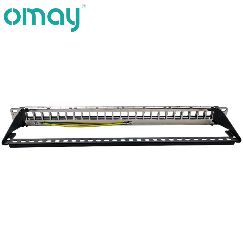 Imagem -06 - Rackmount Módulo Blindado com 24 Portas Patch Panel 1u 19 Rj45 Rackmount Montagem na Parede Cat5ecat6cat6acat7cat8 Stp Keystone Jack