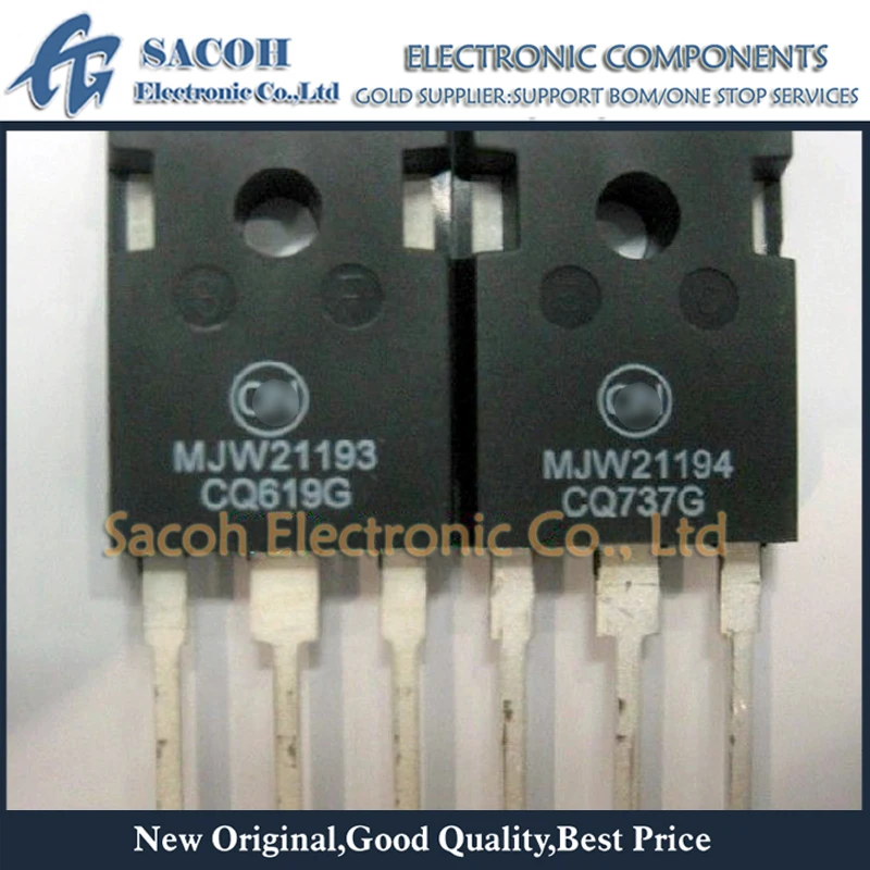 

Refurbished Original 2Pairs(4Pcs)/Lot MJW21193 MJW21193G + MJW21194 MJW21194G TO-247 15A 250V NPN + PNP Audio Power Transistor