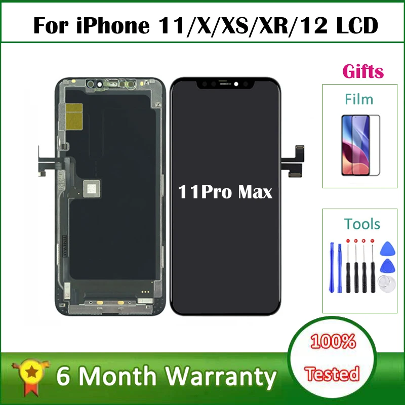 Amoled LCD Display For iPhone X XR XS Max LCD Screen For iPhone 11 11Pro 11 Pro max LCD Display Replacement For iPhone 12 Promax