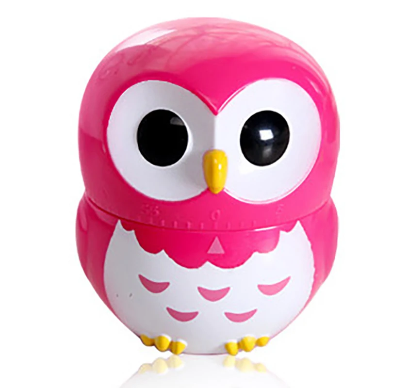 Cartoon Owl Learning Mechanical Time Timer 60 Minutes Kitchen Cooking Oven Mechanical Timer Countdown Clock Home Decor