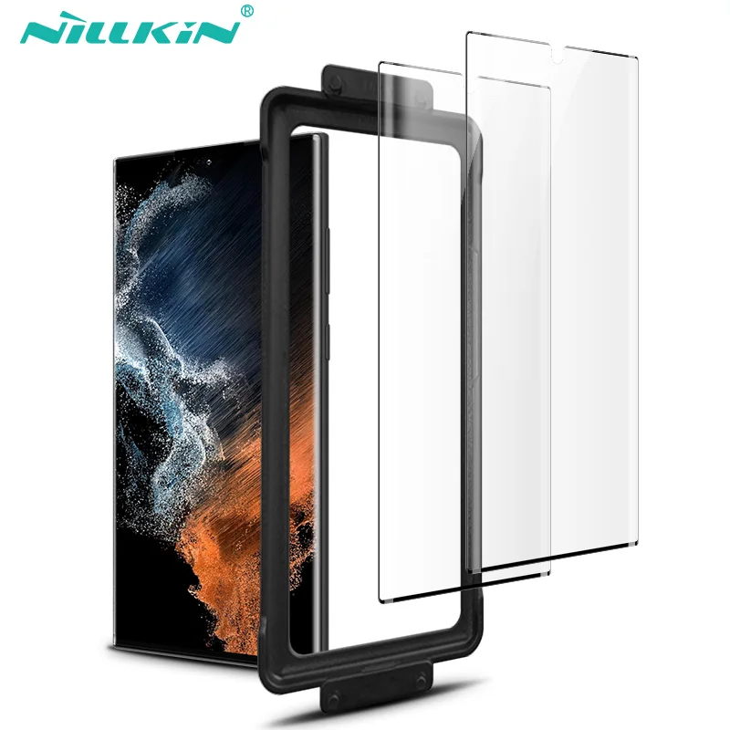 

For Samsung Galaxy S22 Ultra Full Coverage Tempered Film NILLKIN For Galaxy S23 2PCS Impact Resistant Film For Galaxy S23 Ultra