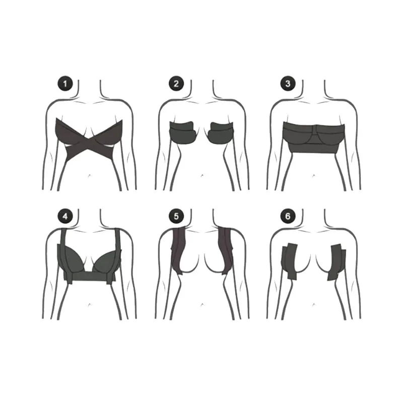 1 Roll Plus Size Bh Comfort Sexy Seamless Bra Breast Lift Tape Invisible Nipple Cover Silicone Strapless Push Up Bra For Women view 4