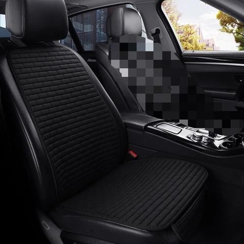 Car Seat Cover Front/Rear Flax Seat Protect Cushion Automobile Seat Cushion Protector Pad Car Covers Mat Protect
