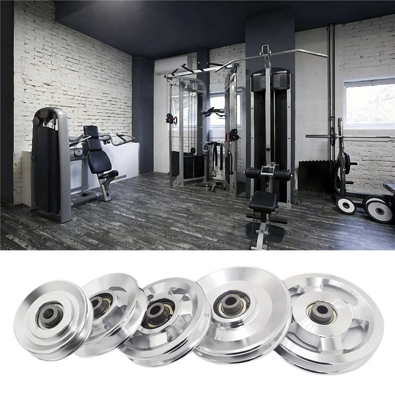 Fitness Equipment Accessories Universal Aluminum 70/80/90/115mm Diameter Pulley Wheel Lift Heavy Load