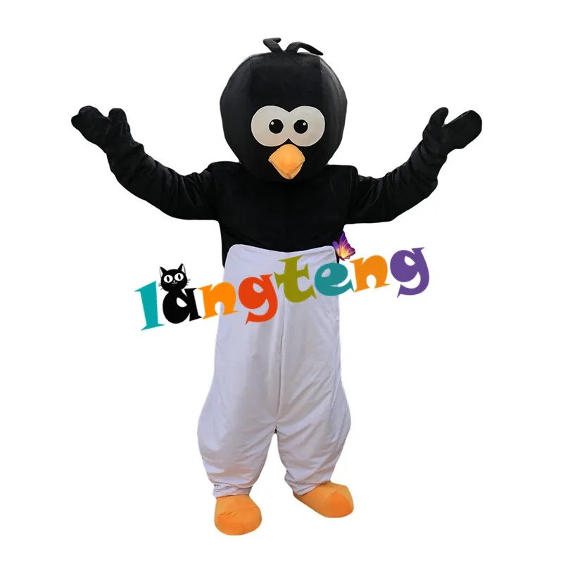 811 schwarz Weiß Crow Vogel Phantasie Kleid Maskottchen Kostüme Erwachsene Cosplay Cartoon