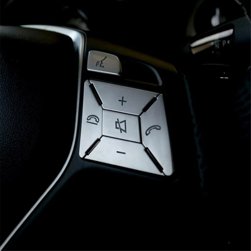 Steering Wheel Button Switch Trim Cover Sticker For Mercedes Benz A B C E Ml Gl Cla Gla Glk Sl Slk Class W176 W246 W212 W204