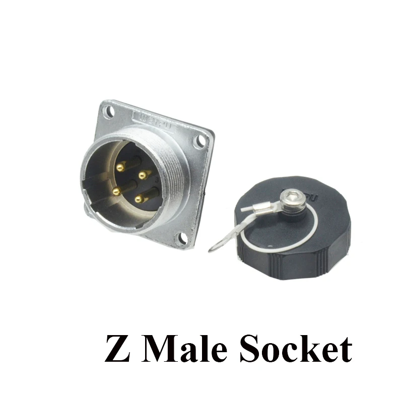 Original Weipu WS24 Stecker 2 3 4 9 10 12 19 Pin Weibliche TP Metall Schlauch Kabel Stecker Männlichen Z ZM ZG Platz Flansch Hinten Montieren Socke – Detail 11