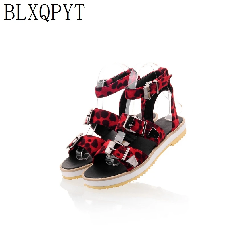 BLXQPYT-Sandalias de gladiador con plataforma para mujer, zapatos informales de playa, suela gruesa, talla 32 a 2019, para verano, 43149